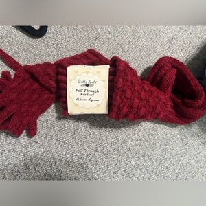 Betsey Johnson Deep Red Knit Scarf